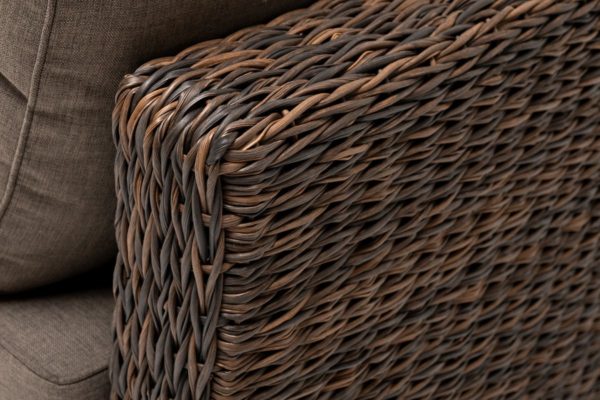 Lungo гиацинт диван из ротанга, цвет коричневый