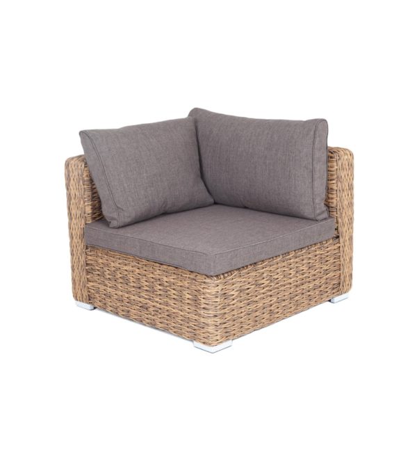 Лунго гиацинт модуль угловой для плетеного дивана, цвет соломенный