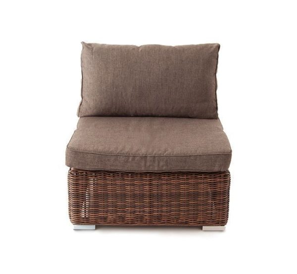 Лунго модуль Центр для дивана из ротанга, цвет коричневый