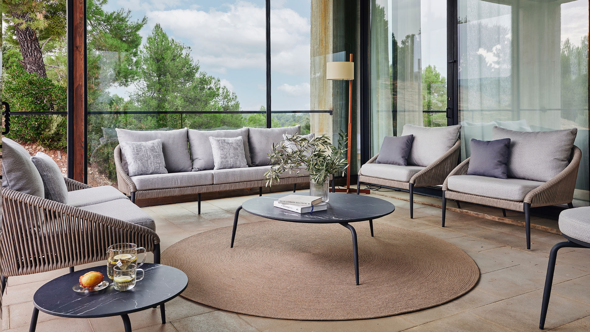 Уличная мебель «Rodona» lounge — Skyline Design, лаунж мебель из роупа